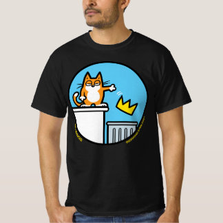 T-shirt No Kings - Cat throws crown into trash