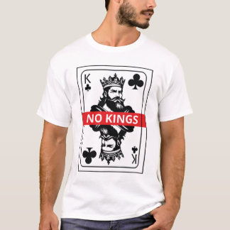 T-shirt No Kings Club Shirt – Black and White Playing Card