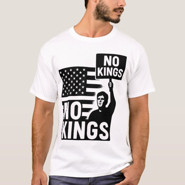 T-shirt No kings in America  (Devant)