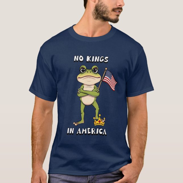 T-shirt No Kings in America Anti-Trump Protest  (Devant)