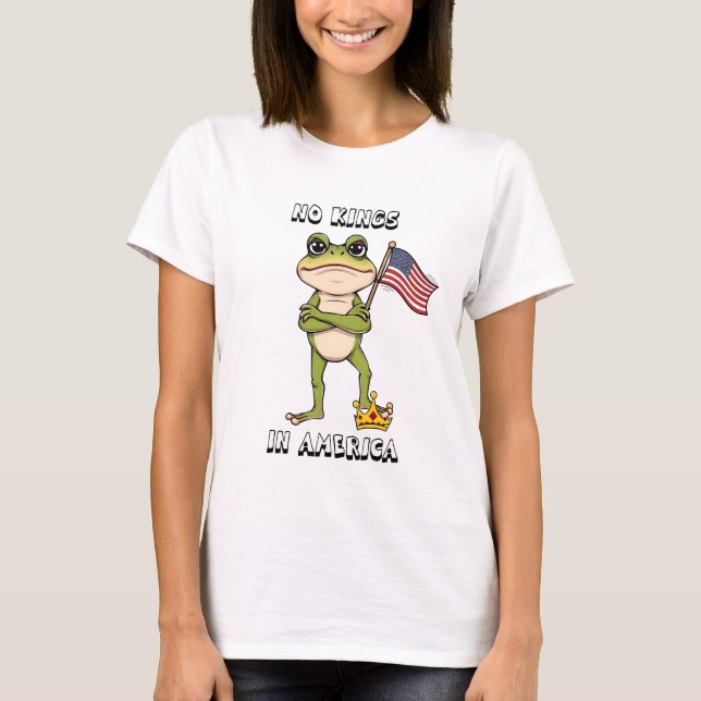 T-shirt No Kings in America Anti-Trump Protest  (Devant)