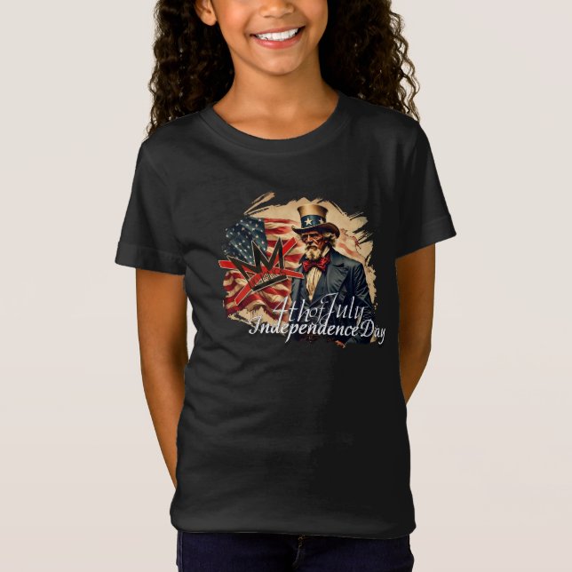 T-Shirt No Kings Uncle Sam Independence Day Art (Devant)