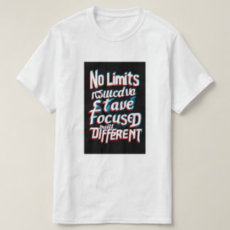T-shirt "No Limits - 3D Motivational Quote Typography Tee"
