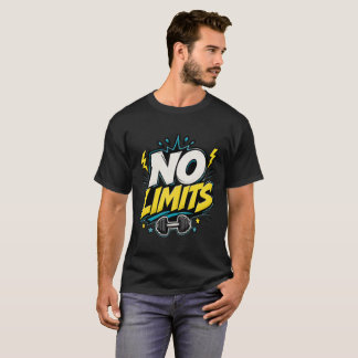 T-shirt NO LIMITS - camiseta deportiva divertida