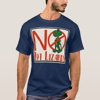 T-SHIRT NO LOT LIZARDS VINTAGE 1970S STICKER AND