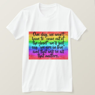 T-shirt No More Coming Out Of The Closet Pride