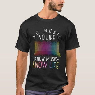 T-shirt No Music No Life Disk Jockey Musicien Songwriter P
