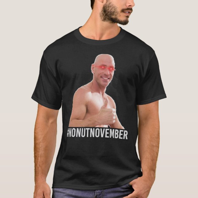 T-shirt No Nut Novembre mème- Approuvé par Johnny Sins [Wh (Devant)