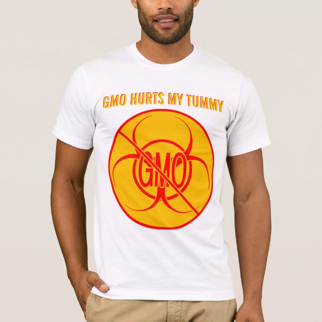 T-shirt No OGM Chemises Bio Risque OGM Personnalisé (Devant)