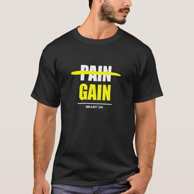 T-shirt No Pain No Gain Fitness Gym Bodybuilding Training  (Devant)