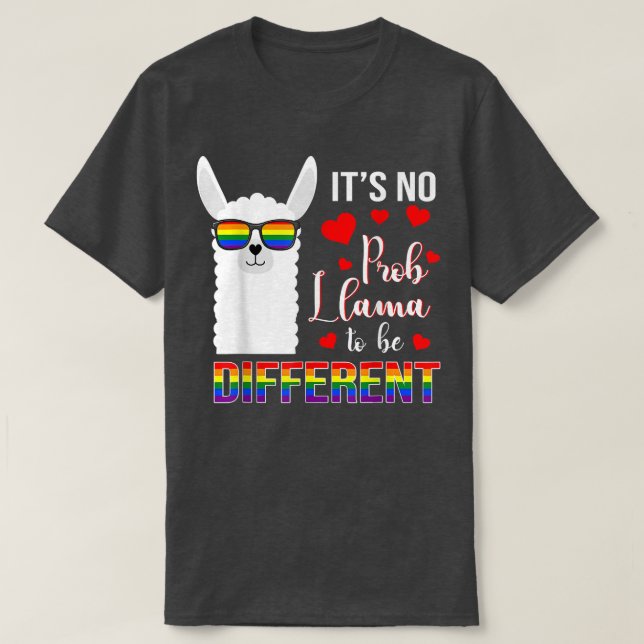 T-shirt No Prob Lama d'être gai différent Fierté LGBT Mama (Design devant)