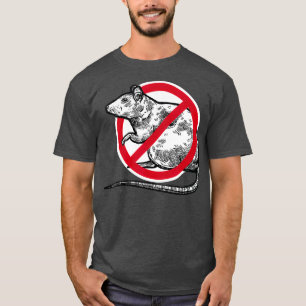 T-shirt No Rat Sign Stop Snitching Pest Control Cool