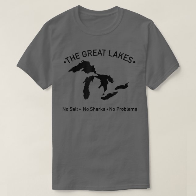 T-shirt No Salt, No Sharks, No Problem  (Design devant)