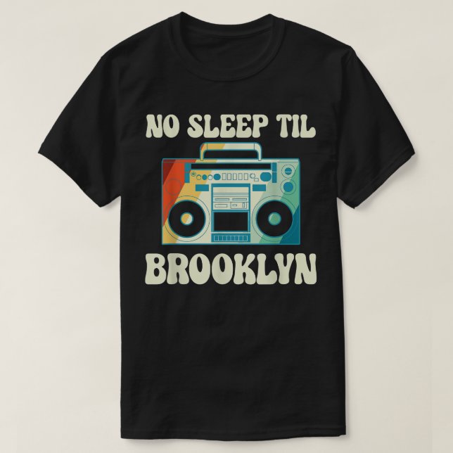 T-shirt No Sleep Til Brooklyn, j'aime les années 80  (Design devant)