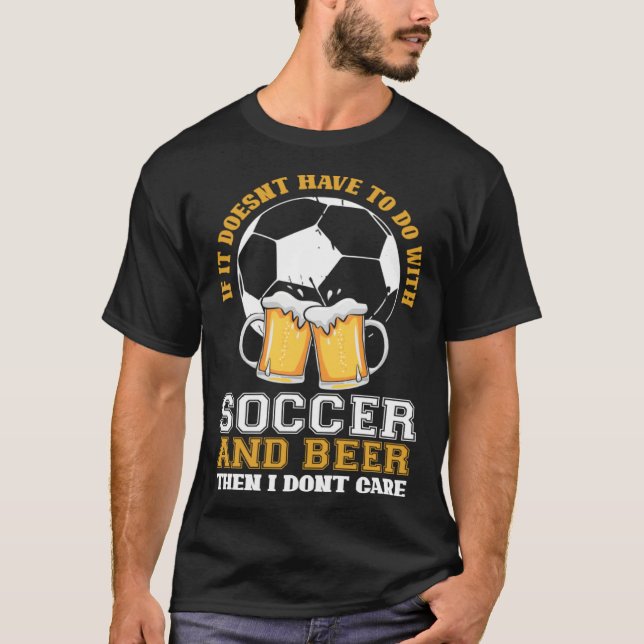 T-shirt No soccer no beer no thanks (Devant)