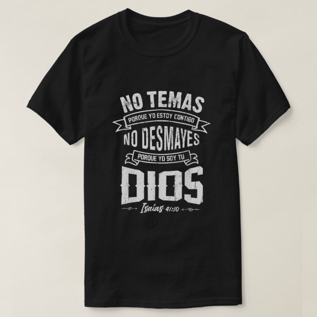 T-shirt NO TEMAS Christians citation en espagnol Bible Ver (Design devant)