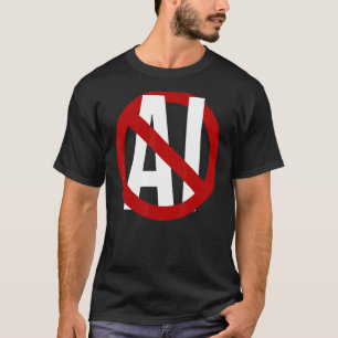 T-shirt No To AI Generation Images Stop Sign, Anti AI-Gene