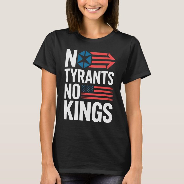 T-shirt No Tyrants No Kings / Hands Off Protest (Devant)