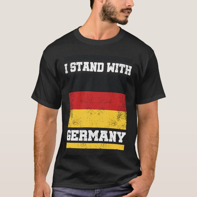 T-shirt No war in europe I Deutschland Flagge I I stand wi (Devant)