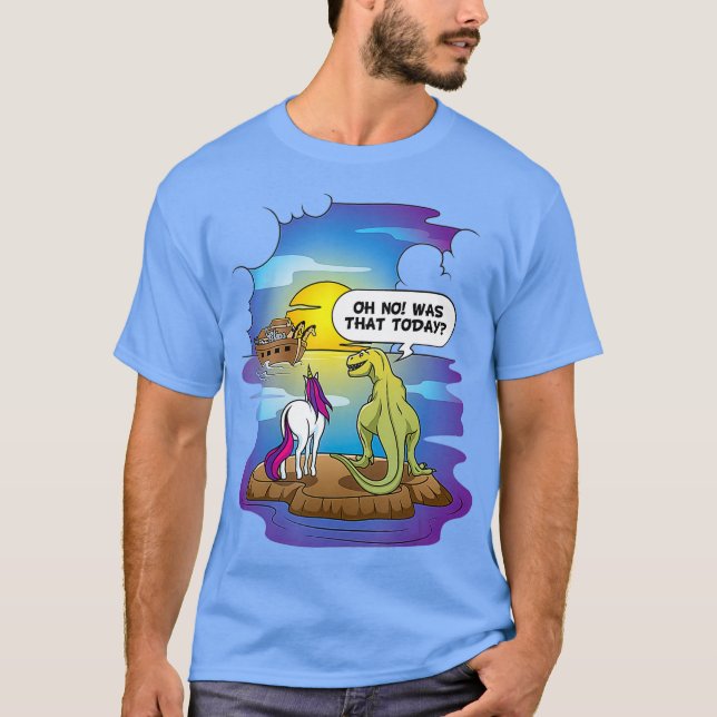 T-shirt Noahs Ark Christian Pun Bible La Dernière Unicorne (Devant)