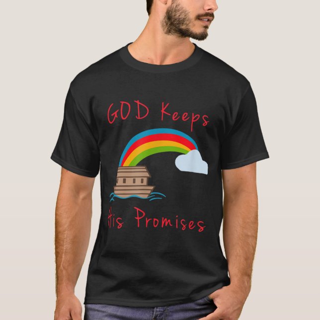 T-shirt Noahs Ark Dieu Garde Ses Promesses Très Religieuse (Devant)