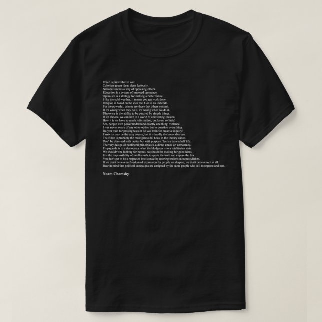 T-shirt Noam Chomsky cite 2 (Design devant)
