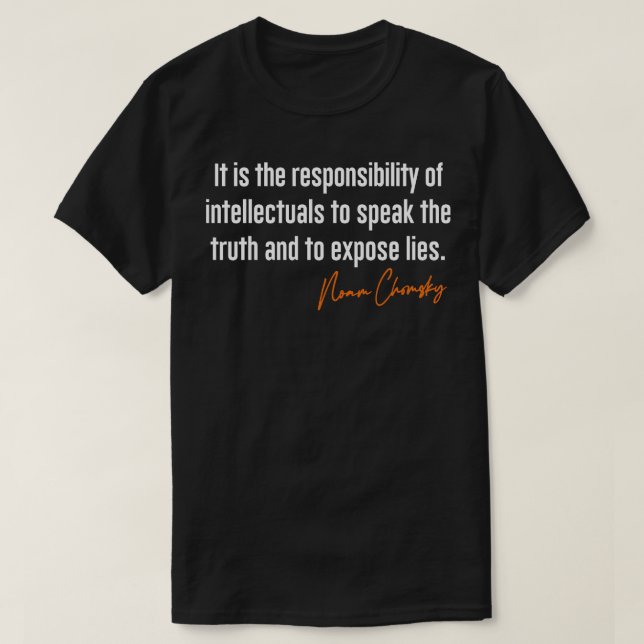 T-shirt Noam Chomsky Expose Les Mensonges Conception Des C (Design devant)