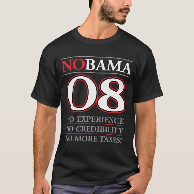 T-shirt NOBAMA 08 - Aucun Obama (Devant)