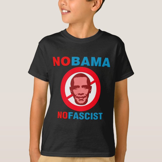 T-shirt NOBAMA/NOFASCIST (v126x) (Devant)