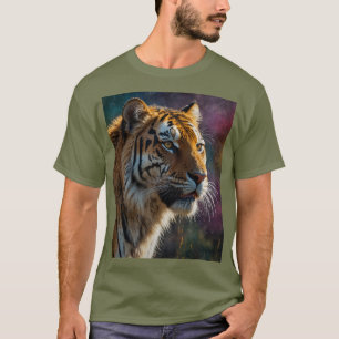 T-shirt Noble Tigre Peinture Portrait