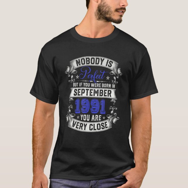 T-shirt Nobody Is Perfect But If You Were Born In Septembe (Devant)