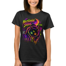 T-shirt Nocturnal Signal 3AM Neon Cat