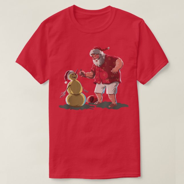 T-shirt Noël 2021 Noël arrive Santas Party (Design devant)