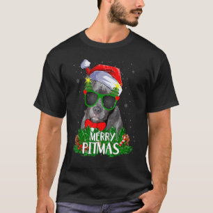 T-shirt Noël 2022 Joyeux Pitmas Pitbull Chien Moche Chris