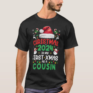 T-shirt Noël 2024 Est Mon Premier Noël Comme Cousin