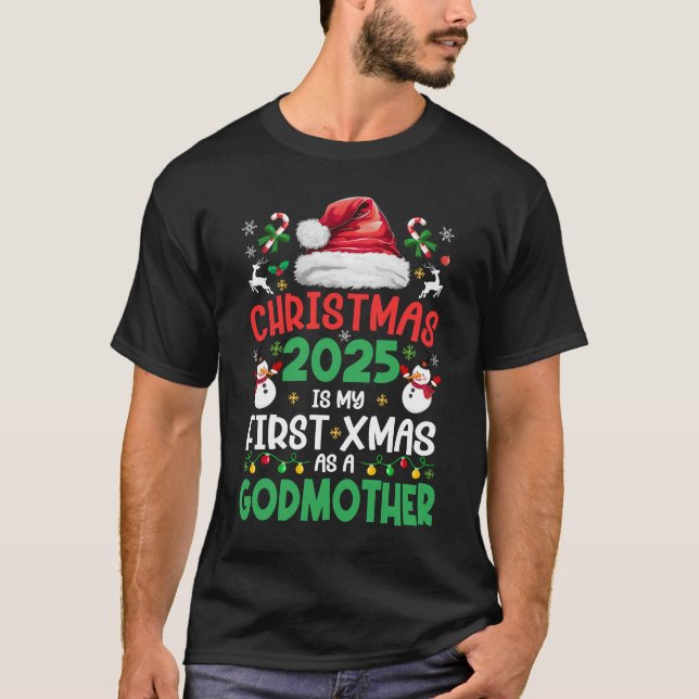 T-shirt Noël 2025, C'Est Mon Premier Noël Comme Un Godmoth (Devant)