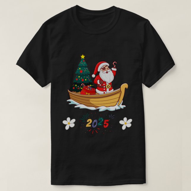 T-shirt Noel 2025 Nouvel An's Eve Santa Claus cadeau (Design devant)