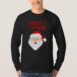 T-shirt Noël 8 bits Pixel Père Noël