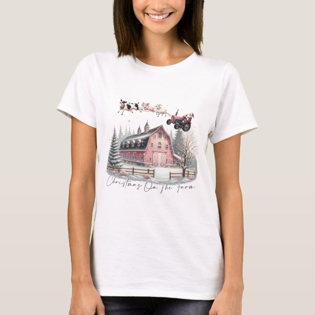 T-shirt Noël à la ferme, Joyeux Noël (Devant)