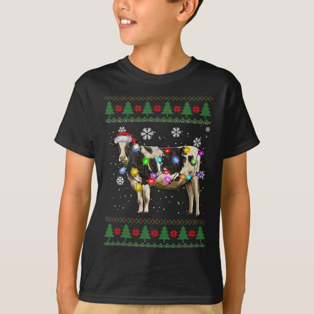 T-shirt Noël à la vache (Devant)