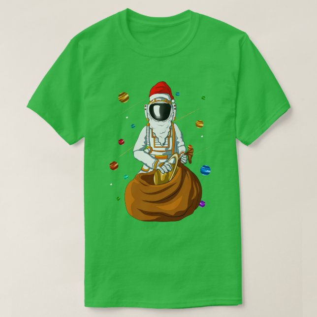 T-shirt Noël à l'astronaute du Père Noël (Design devant)
