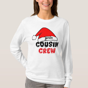 T-shirt Noël à l'équipage Cousin