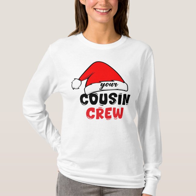 T-shirt Noël à l'équipage Cousin (Devant)