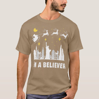 T-shirt Noël à New York Je crois au Père Noël