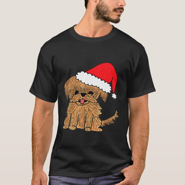 T-shirt Noël à Pekingese Shih Tzu (Devant)