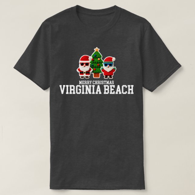 T-shirt Noël à Virginia Beach (Design devant)