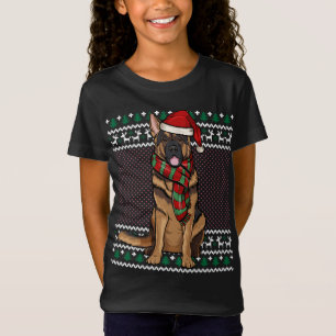 T-Shirt Noël Allemand Berger Chien Santa Hat Moche Noël