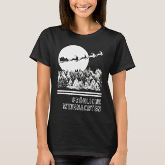 T-shirt Noël allemand Weihnachten rétro Père Noël