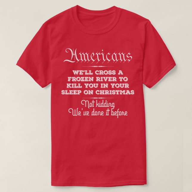 T-shirt Noël américain 1776 (Design devant)