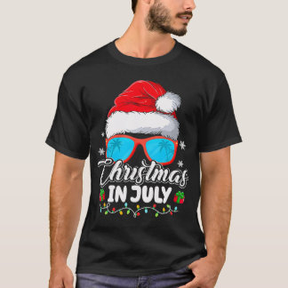 T-shirt Noël amusant en juillet Lunettes de soleil de Père